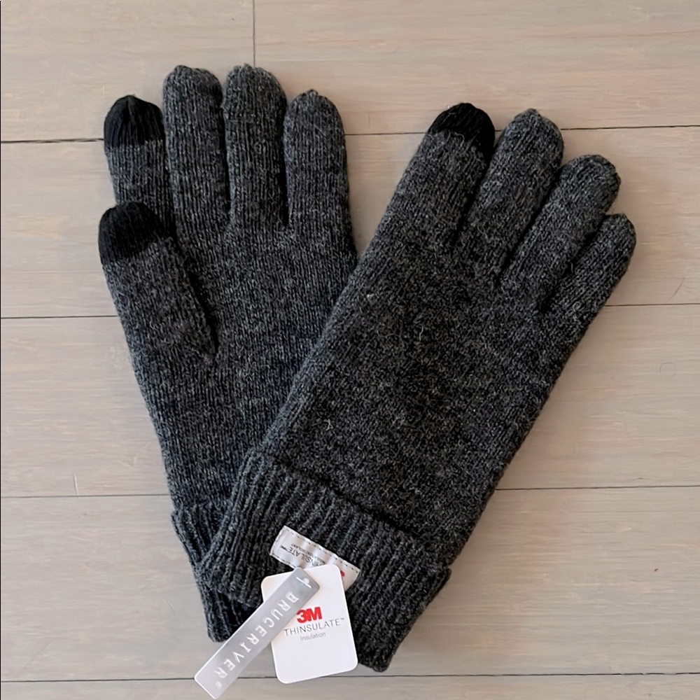 Bruceriver 3M Thinsulate Gray Gloves for Men